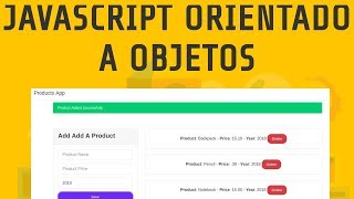 Aplicación de Productos con Javascript Orientado a Objetos [upl. by Nahsar]