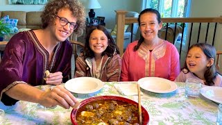 Cooking MOROCCAN TAGINE KEFTA for My AMERICAN Family Morocco in Americaالمغرب Maroc [upl. by Schrick]