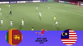 🔴 LIVE Sri Lanka vs Malaysia U20 AFC U20 ASIAN CUP 2025 Qualifiers Live Match Updates [upl. by Ansev]