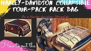 How to put the Harleydavidson Onyx Premium Luggage Collapsible TourPak Rack Bagon your Ultra [upl. by Yreffej]