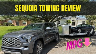 2023 Toyota Sequoia Towing Review [upl. by Natsud851]