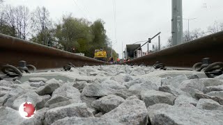 Gleisarbeiten am Bahnübergang des Stadions JenaTVBeitrag 131124 [upl. by Yot]