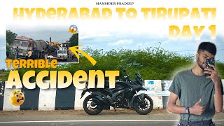 Hyderabad to Tirupati Day 1  Telugu Motovlog  Maxrider Pradeep [upl. by Yesdnil998]