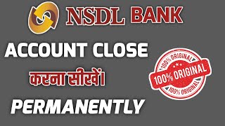 Nsdl Account Close Permanently  Nsdl Jify Bank Close Kaise Karen [upl. by Wager529]