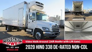 Dallas Refrigerated Trucks  2020 HINO 338 DeRated Reefer NonCDL  TX with Lift Gate [upl. by Eilzel]