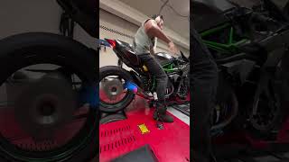 KawasakiH2RontheDyno😳ninja bike shorts trending viral youtubeshorts [upl. by Assirem]