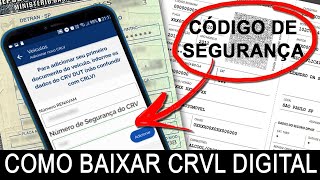 COMO BAIXAR CRLV DIGITAL  ERRO quotCÓDIGO DE SEGURANÇA NÃO PERTENCE AO VEÍCULO INFORMADOquot [upl. by Analrahc]