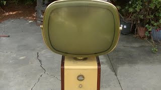 Philco Predicta Barberpole Television Restored to Working Order Vintage TV [upl. by Bartley962]