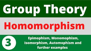 Homomorphism  Isomorphism  Automorphism  Further Examples  Prof Khalid [upl. by Letnwahs]