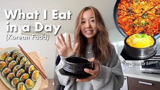 COOKING ONLY KOREAN FOOD FOR A DAY realistic  what i eat in day as a college student [upl. by Roter]