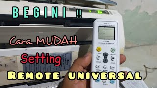 cara setting remote AC universal [upl. by Nelda]