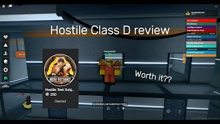 Hostile Class D review SCP Site Roleplay [upl. by Avot]