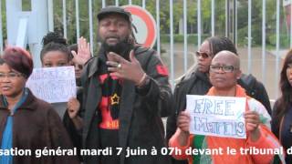 Mobilisation pour libérer Marcus de son arrestation arbitraire mardi 7 juin 2016 [upl. by Norris]