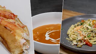 I Tested The Best Lobster and Crab Recipes of All Time Lobster Roll Crab Linguini Lobster Bisque [upl. by Huston]