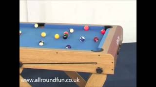 Riley 6ft W Leg Folding Snooker amp Pool Table FSPW6 [upl. by Eilahs]