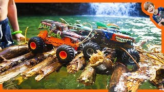 Monster Trucks  Building Primitive Raft [upl. by Materi]