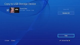 How To Copy PS4 Game Saves to USB 30 External Hard Drive [upl. by Alyakim]