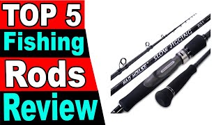 TOP 5 Best Fishing Rods Review 2024 [upl. by Alleuol]