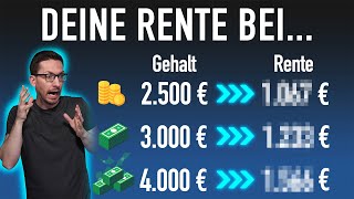 Diese RENTE bekommst DU bei 2500€3000€4000€ Gehalt 😳 NEUE Zahlen 2024 Rente [upl. by Paulette101]