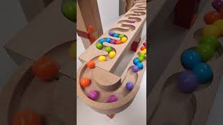 marble Run Race ASMR 161 Wooden Wave Course Colorful Marbles marblerun marblerunrace asmr [upl. by Mcgray]