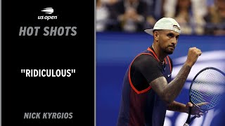 Nick Kyrgios Hits Ridiculous Drop Shot  2022 US Open [upl. by Dragelin]