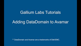 Adding DataDomain to Avamar [upl. by Noelle]