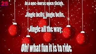 Jingle Bells Song  Lyrics amp Music Karaoke  Christmas Carols [upl. by Eeslek]