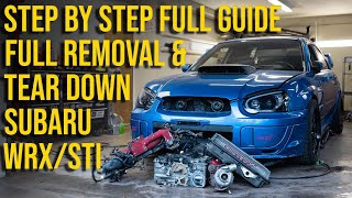 How To Remove amp Disassemble a Subaru WRXSTI Engine EJ20EJ25 Full Step by Step Guide [upl. by Idissak]