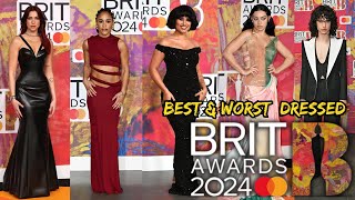 10 BEST amp WORST DRESSED AT THE BRIT AWARDS 2024 [upl. by Peterman]