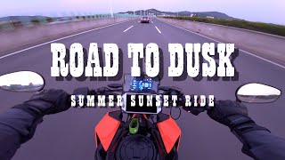 KTM 390 Duke  Road to Dusk  Raw Sound  ASMR  Remus Exhaust  Pure Engine Sound  4K60FPS [upl. by Ahsekar]