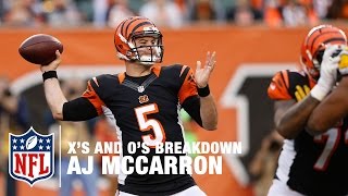 Why AJ McCarron is Better Than You Think  Xs amp Os Film Breakdown  NFL Now [upl. by Ajax383]