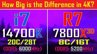 INTEL i7 14700K vs RYZEN 7 7800X3D  How Big is the Difference in 4K [upl. by Ayra917]