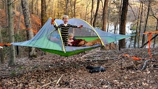 Hammock tent camping WIN or FAIL  Tensile Stingray 3 person tent review [upl. by Grata180]