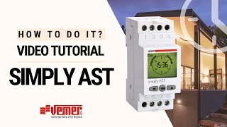 SIMPLY AST come programmare un interruttore crepuscolare astronomico di Vemer [upl. by Alberta]