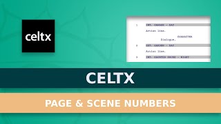 How To Display Page and Scene Numbers In Celtx [upl. by Ches6]