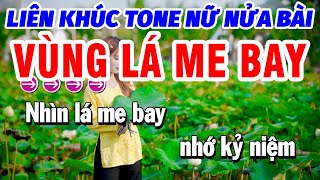 Karaoke Liên Khúc Trữ Tình Nhạc Sống Tone Nữ Dễ Hát  Vùng Lá Me Bay [upl. by Ytsirk839]