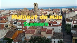 Malgrat De Mar SummerBeachNightlifeSpain 2018 [upl. by Ahsinac]