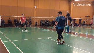 Badminton doubles Mads Christophersen  Frederik Colberg vs Rasmus Espersen  Emil Hybel [upl. by Reve114]