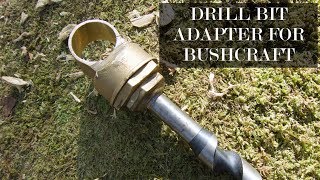 Auger bit adapter for bushcraft – No welding [upl. by Deenya742]