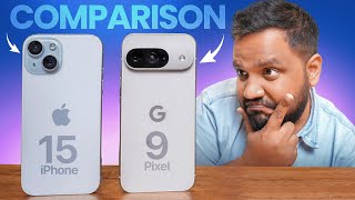 Pixel 9 vs iPhone 15 Full Comparison  Best Base Flagship  Android vs iOS [upl. by Noryak]