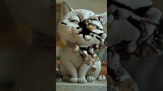 Porcelain Cat Shattered by AI 🐱💥 [upl. by Youngran]