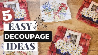 Easy Decoupage Crafts Tutorial Transform Napkins with These Simple DIY Ideas 🌟 [upl. by Trebla617]