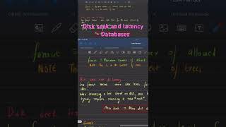 Disk seeks and latency for databases [upl. by Senzer]