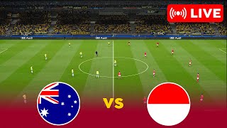 AUSTRALIA vs INDONESIA  Round of 16 AFC Asian Cup 2023  Streaming eFootball PES Gameplay [upl. by Jerrie414]