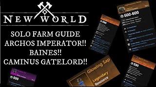 New World Boss Solo Farm Baines Archos Caminus Easy Engineer Hat Scorpion Amulet AND MORE [upl. by Kcirdahs]