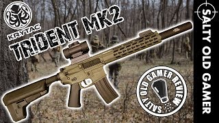 Krytac Trident MK2 Best Out of the Box  SaltyOldGamer Airsoft Review [upl. by Ahsatel683]