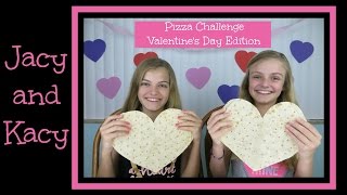 Pizza Challenge  Valentines Day Edition  Jacy and Kacy [upl. by Atsyrhc]