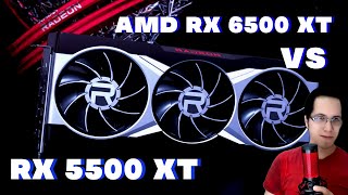 AMD RX 6500 XT vs RX 5500 XT Comparativa con juegos y benchmarks [upl. by Zollie]