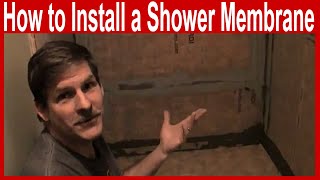 How to Install a Schluter Kerdi Waterproof Shower Membrane [upl. by Reddy]