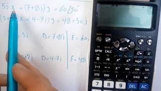 using calculator to solve complex numbers equations matrix creamers rule [upl. by Lonee49]